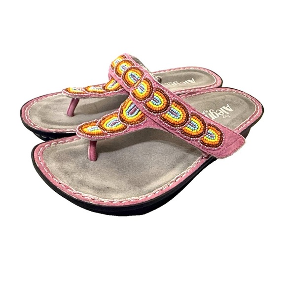 Alegria Carina Bead-Azzled Thong Sandals Pinckney Rainbows Size 37 US 7 Comfort - Picture 9 of 16